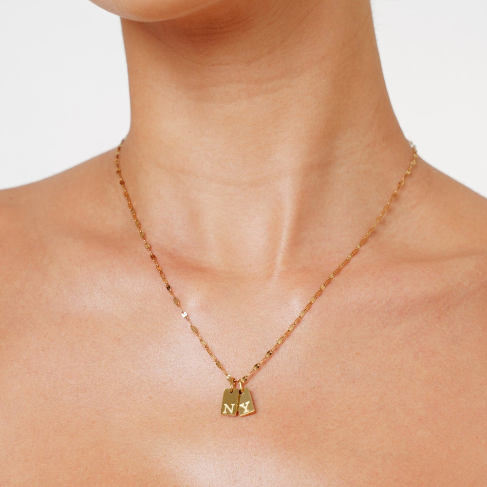 Initialen Tag Ketting