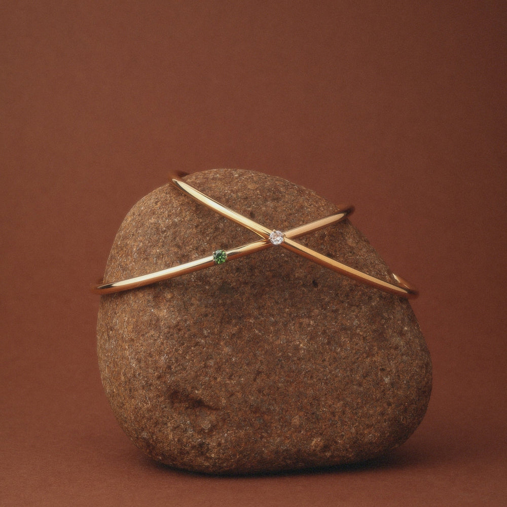 Dunne Smaragd Cuff