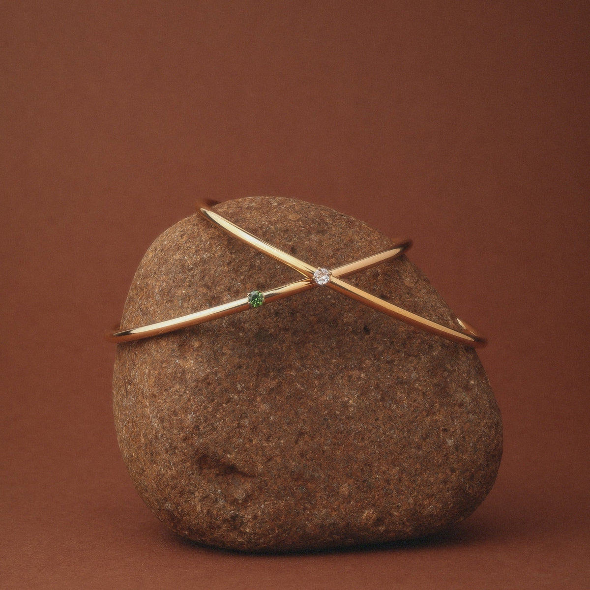 Dunne Smaragd Cuff