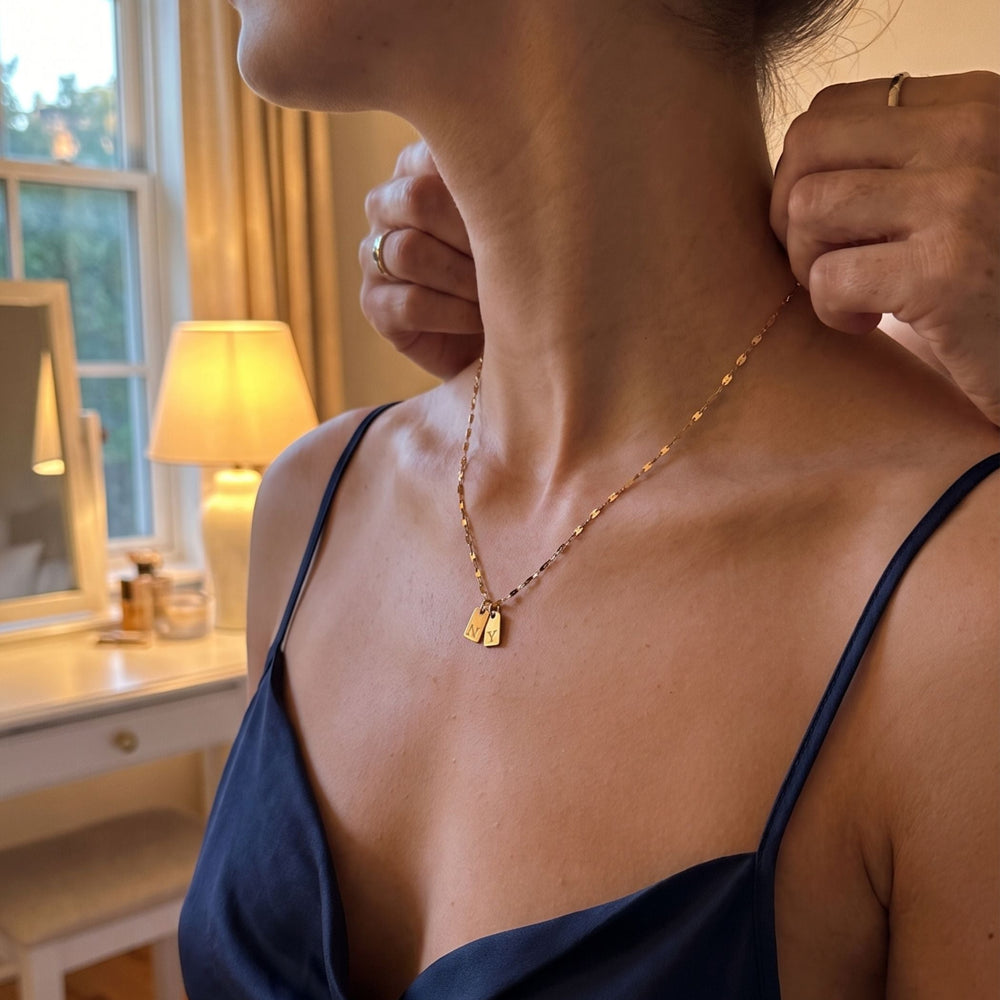 Initialen Tag Ketting