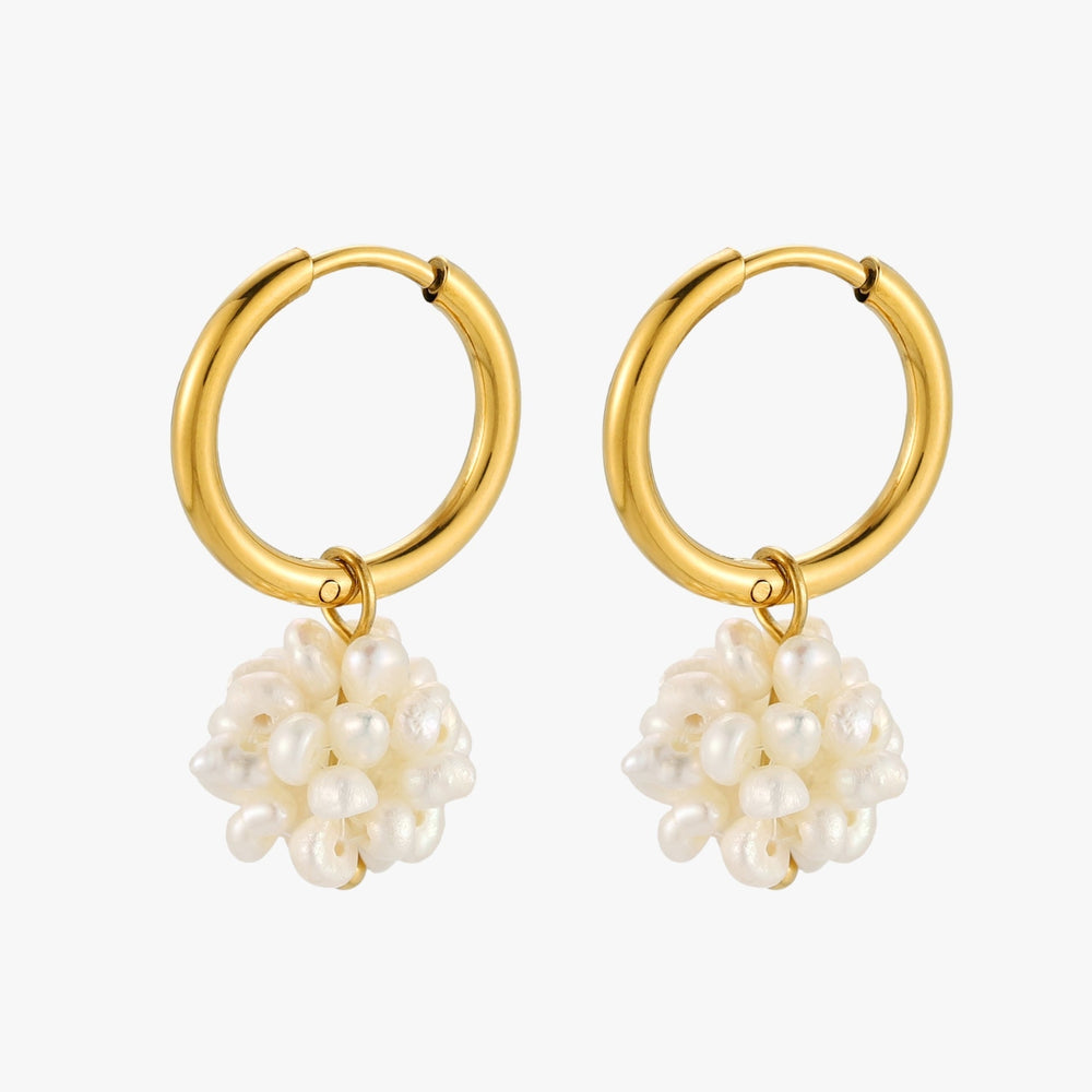Tiny Pearl Hoops