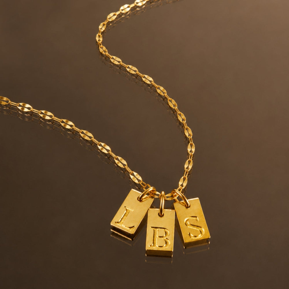 Initialen Tag Ketting