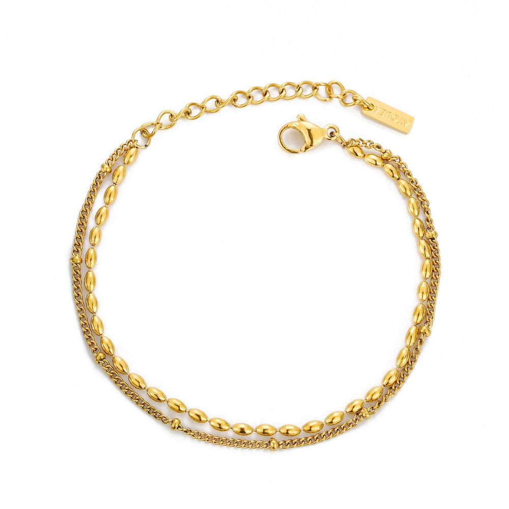 Layered Pebble Armband