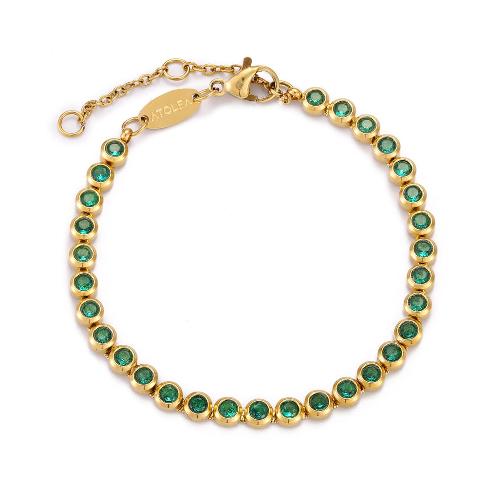 Groene Tennisarmband