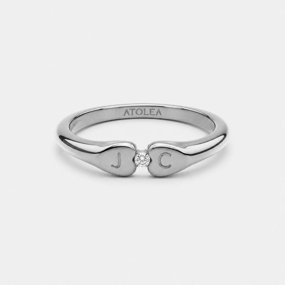 Crystal Ring met 2 Initialen