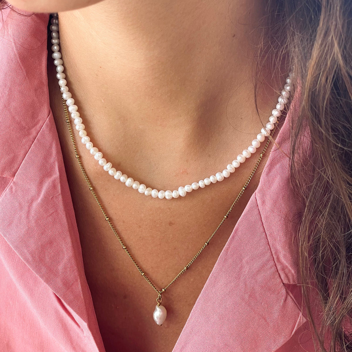 Mini Zoetwaterparel Choker
