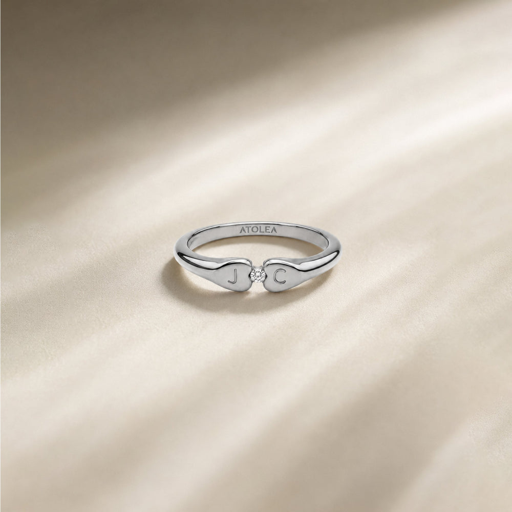 Crystal Ring met 2 Initialen