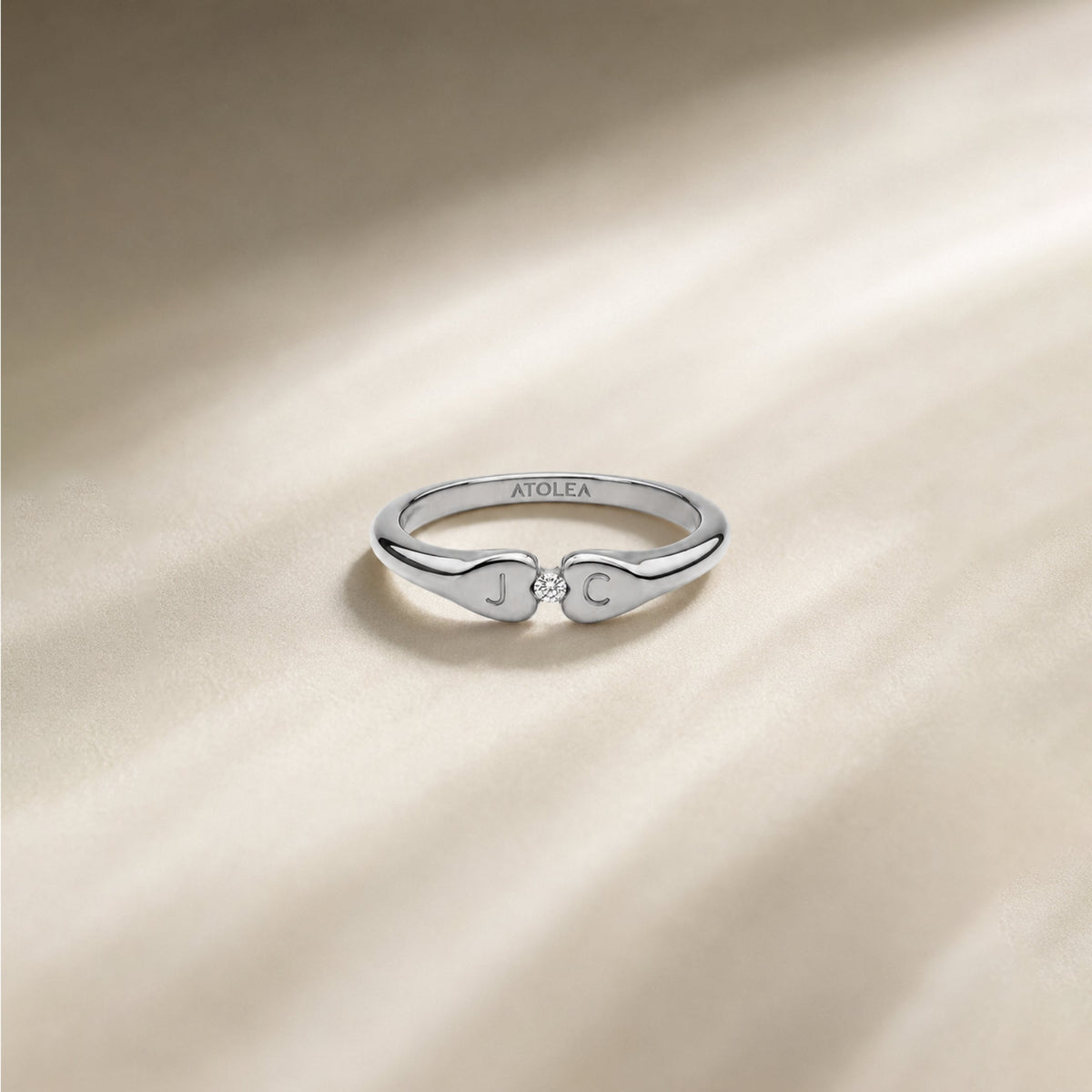 Crystal Ring met 2 Initialen