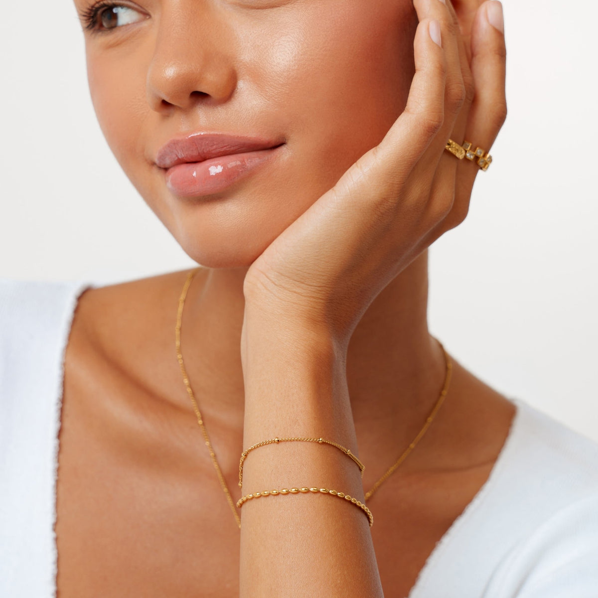 Layered Pebble Armband