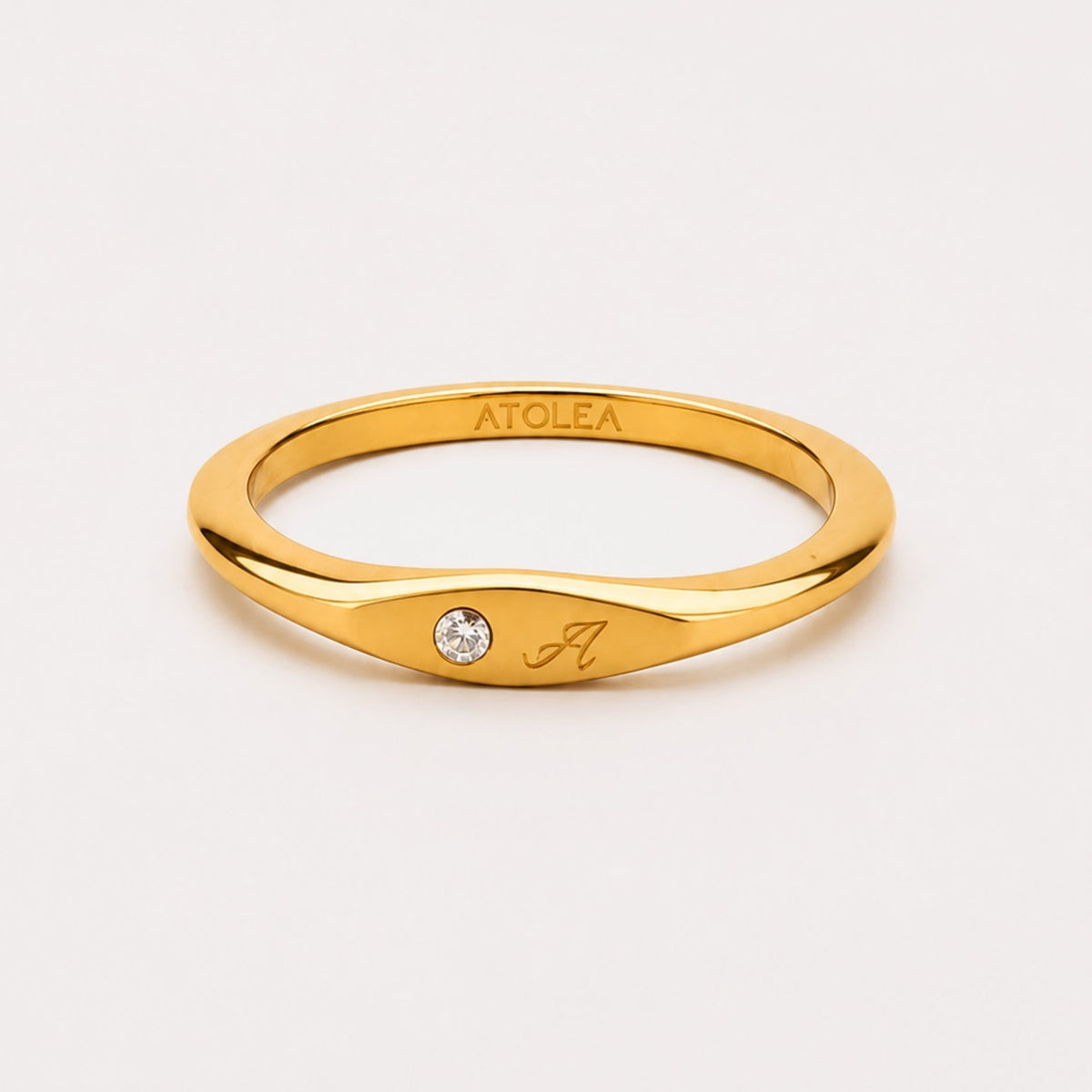 Crystal Ring met 1 Initiaal