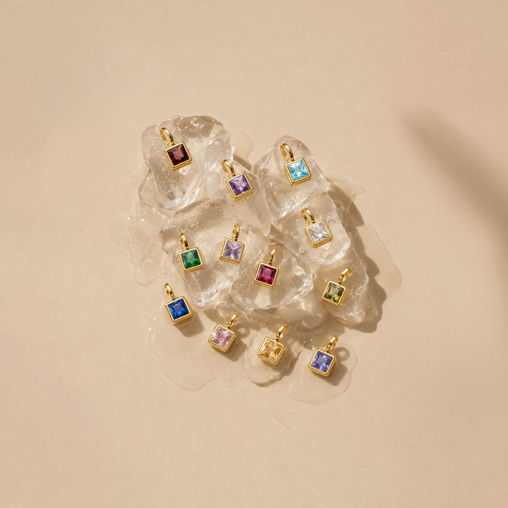 Paperclip Geboortesteen Ketting