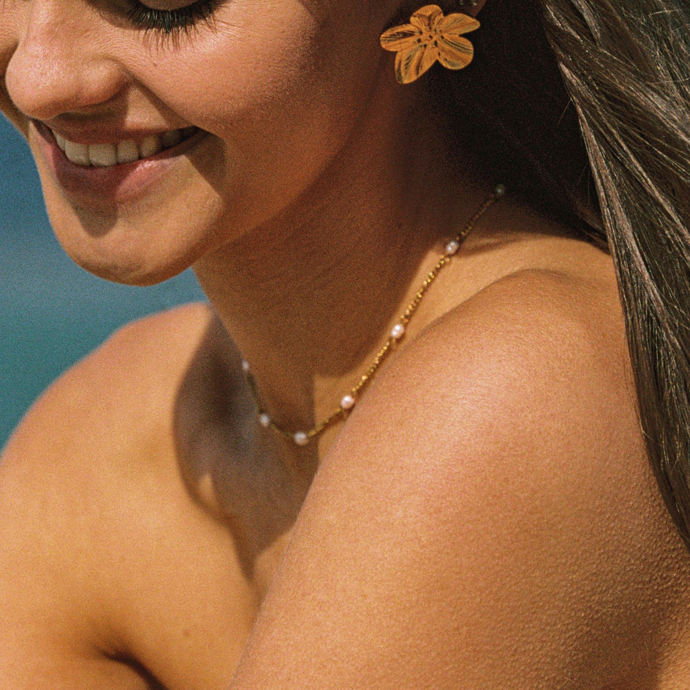 Dainty Gouden Parel Choker