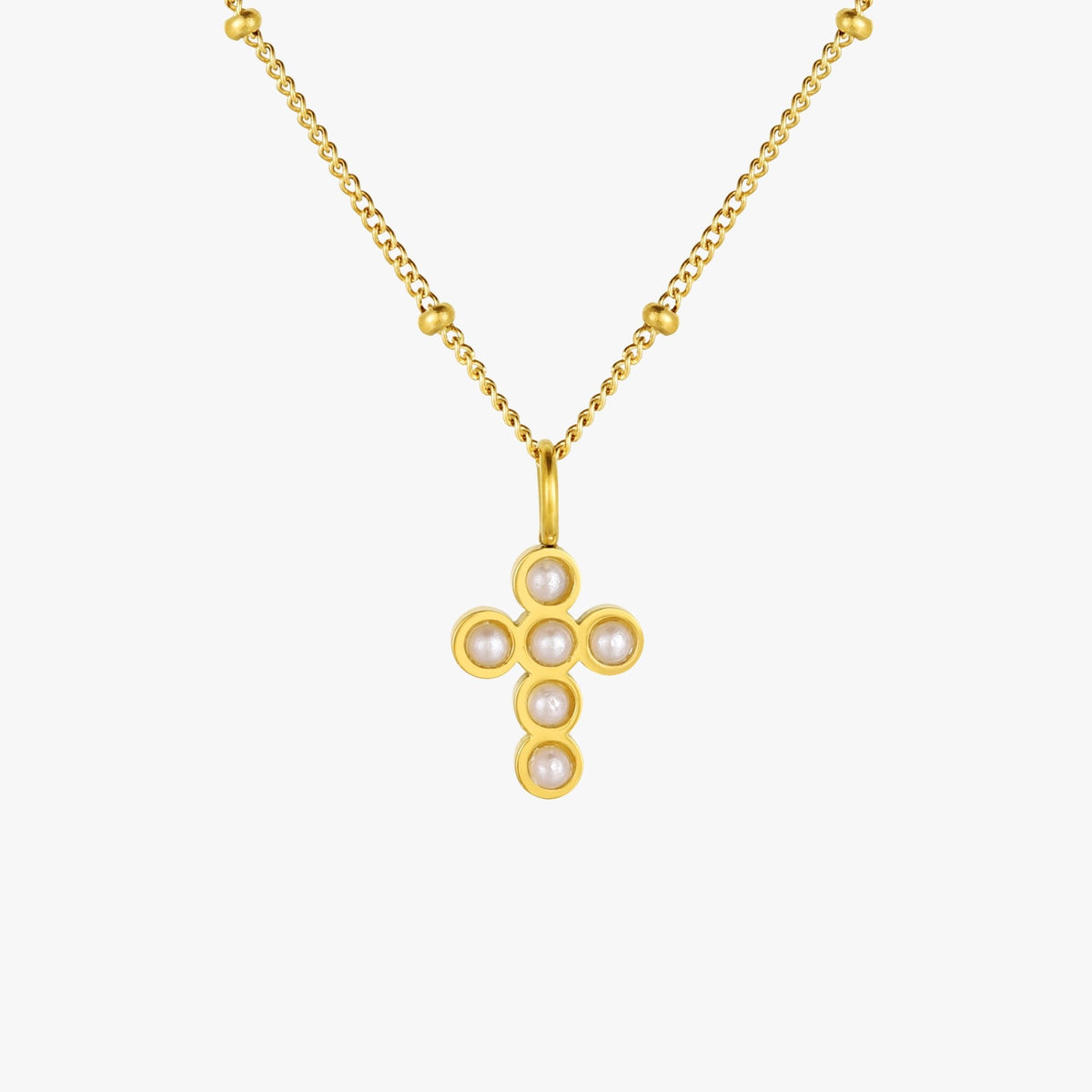 Parel Kruis Ketting