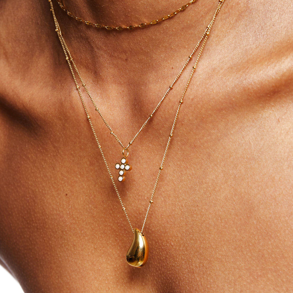 Parel Kruis Ketting
