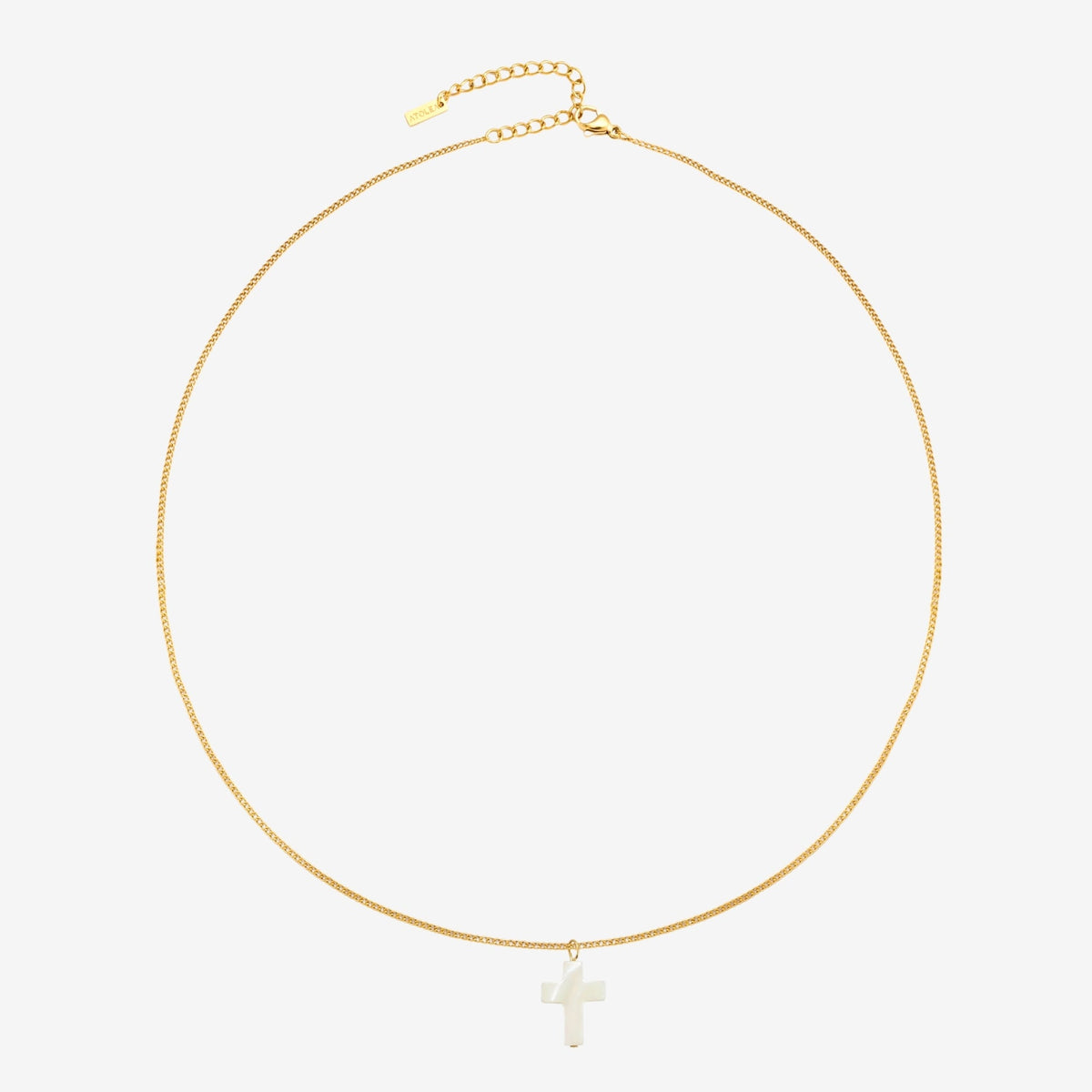 Parelmoeren Kruis Ketting