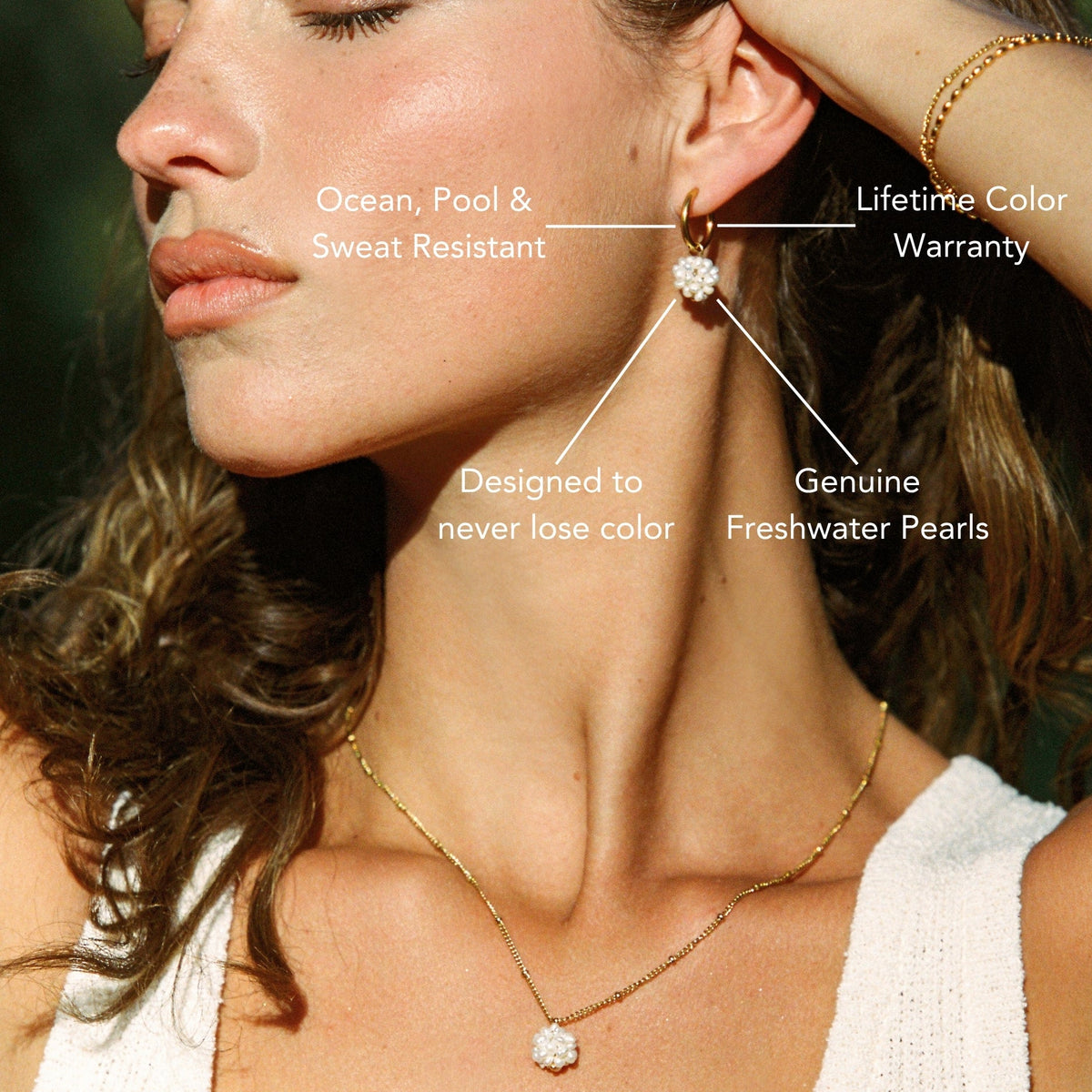 Tiny Pearl Hoops