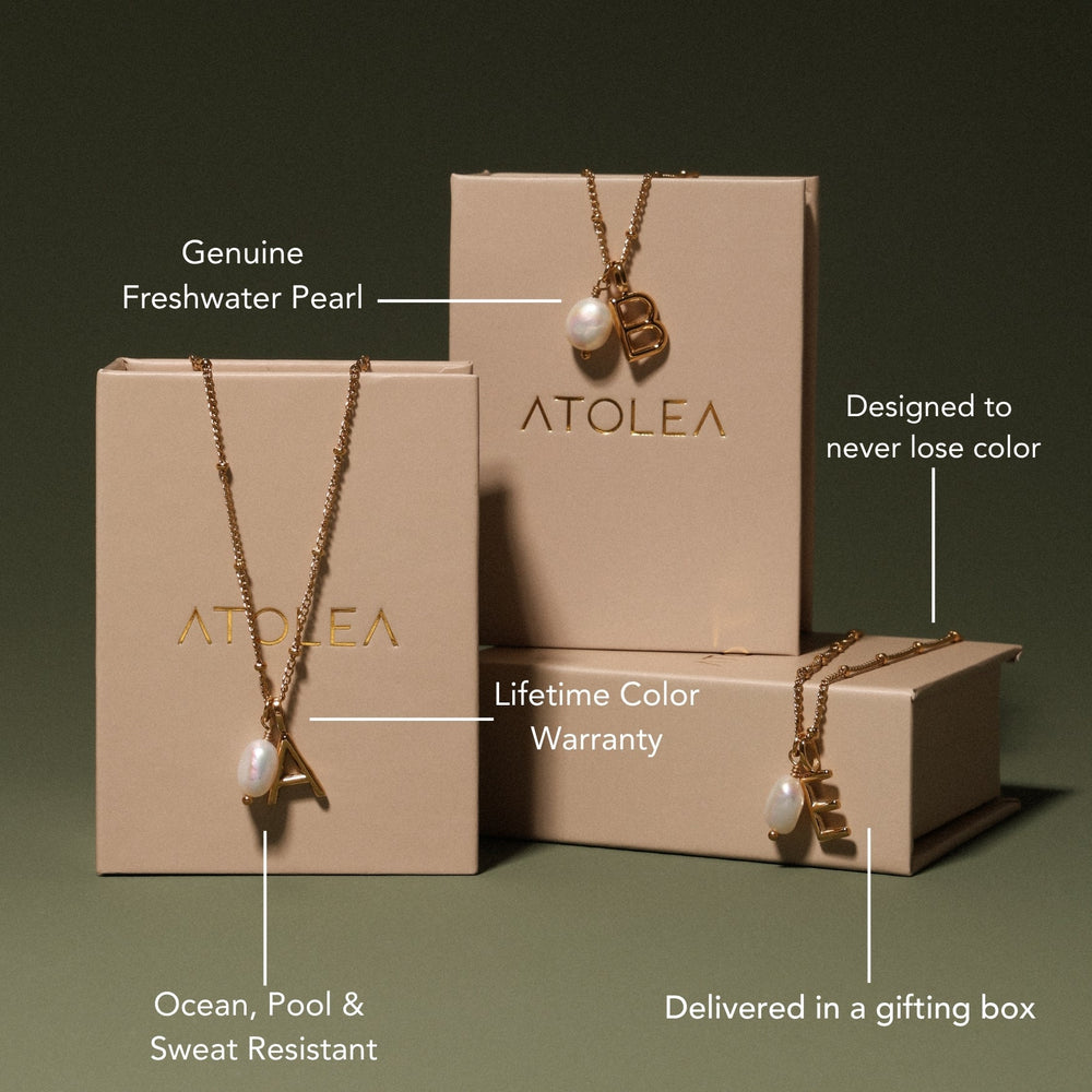 Initiaal & Parel Ketting