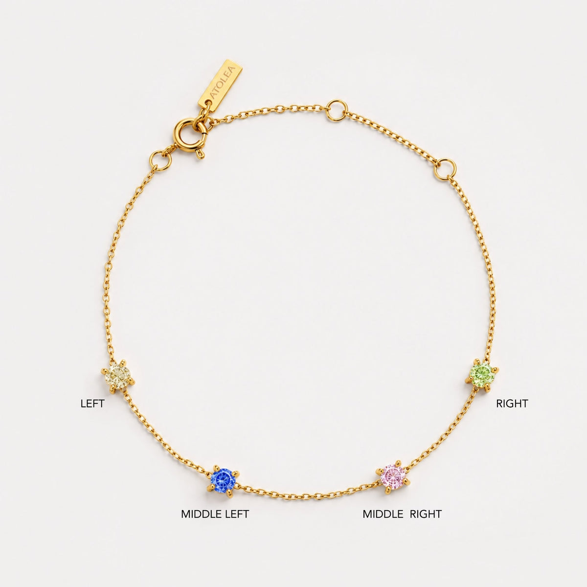 Gepersonaliseerde Geboortesteen Armband