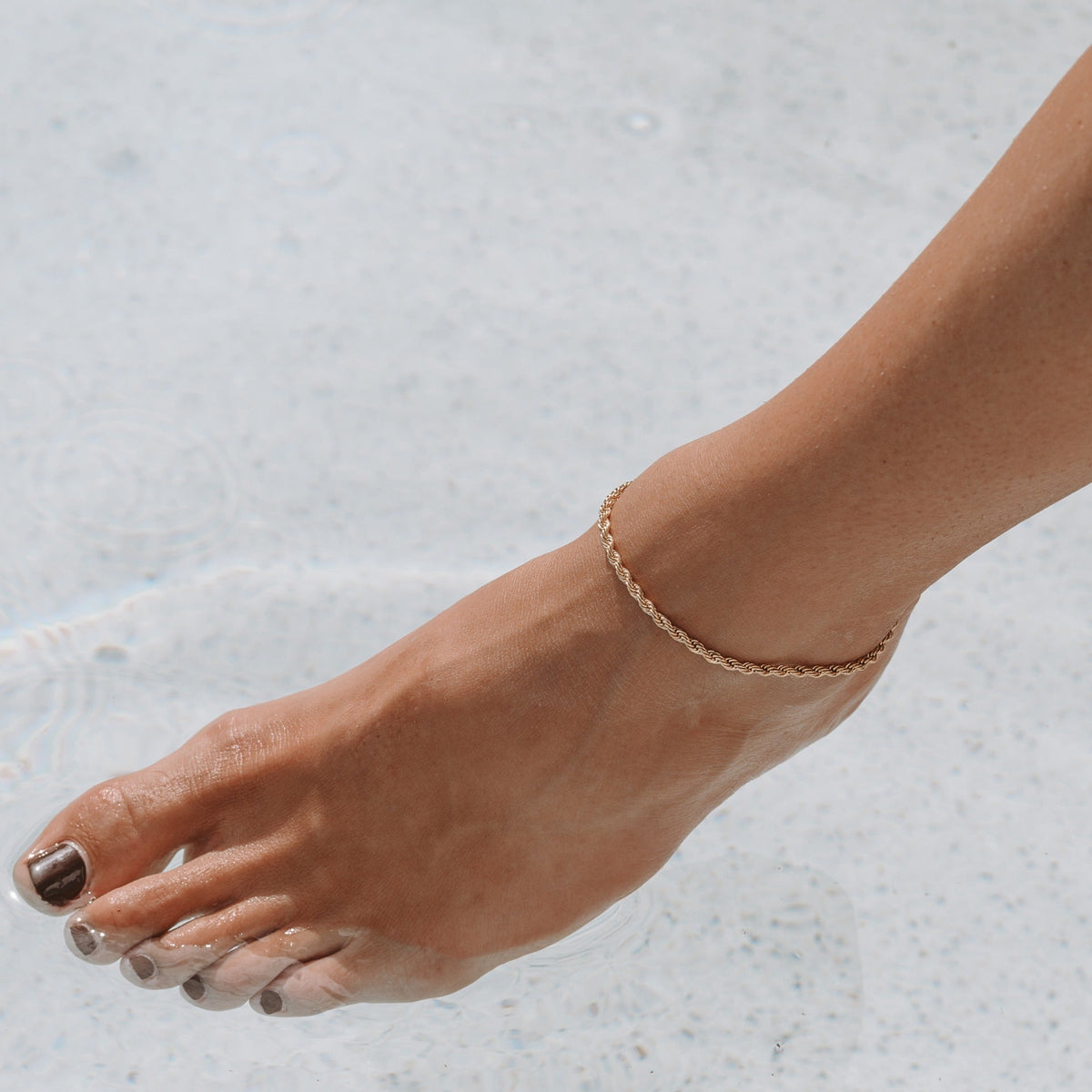 "Calvi" Rope Chain Enkelbandje