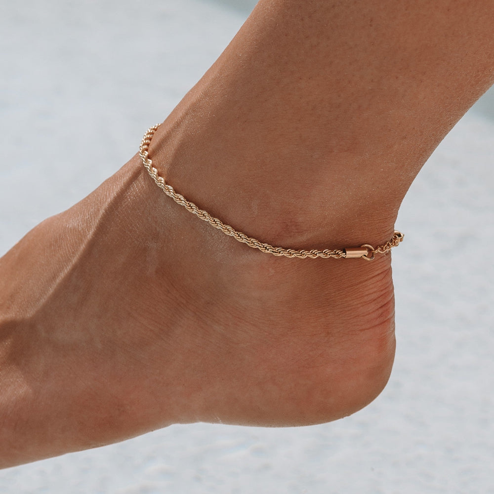 "Calvi" Rope Chain Enkelbandje