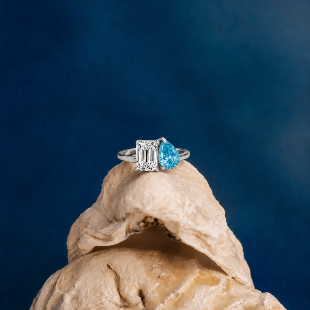 Toi et Moi Geboortesteen Ring