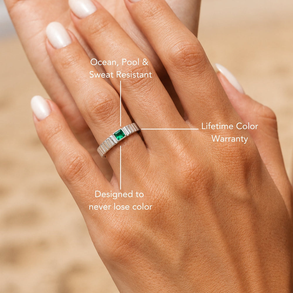 Chunky Smaragd Ring
