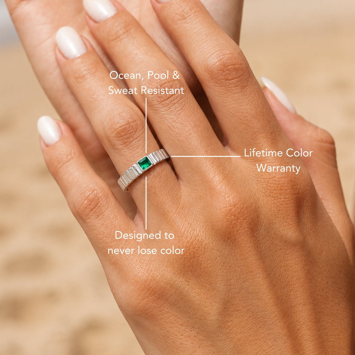 Chunky Smaragd Ring