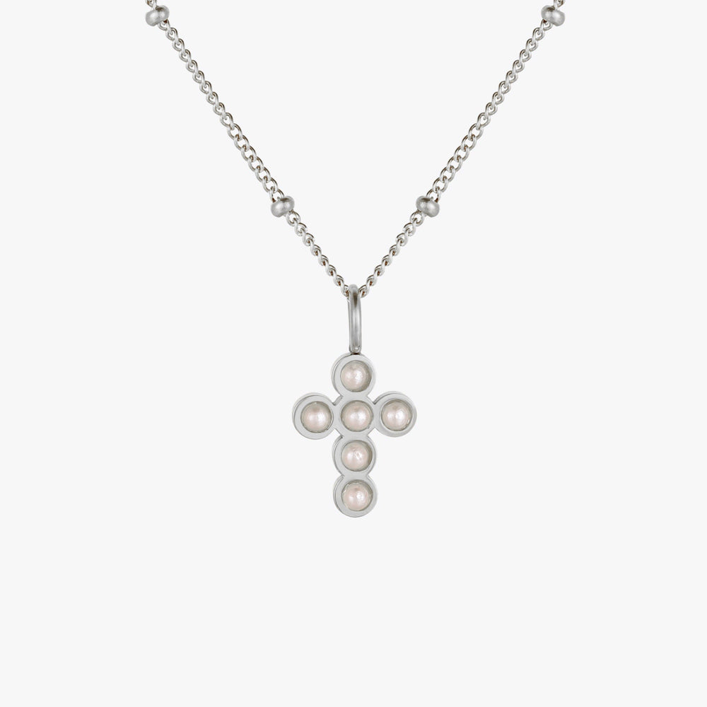 Parel Kruis Ketting