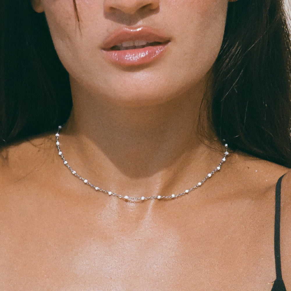 Witte Kralen Choker