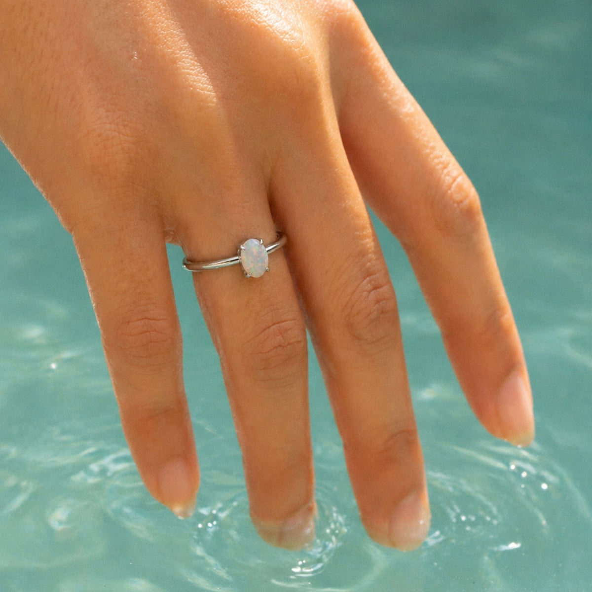 Ovale Opaal Ring