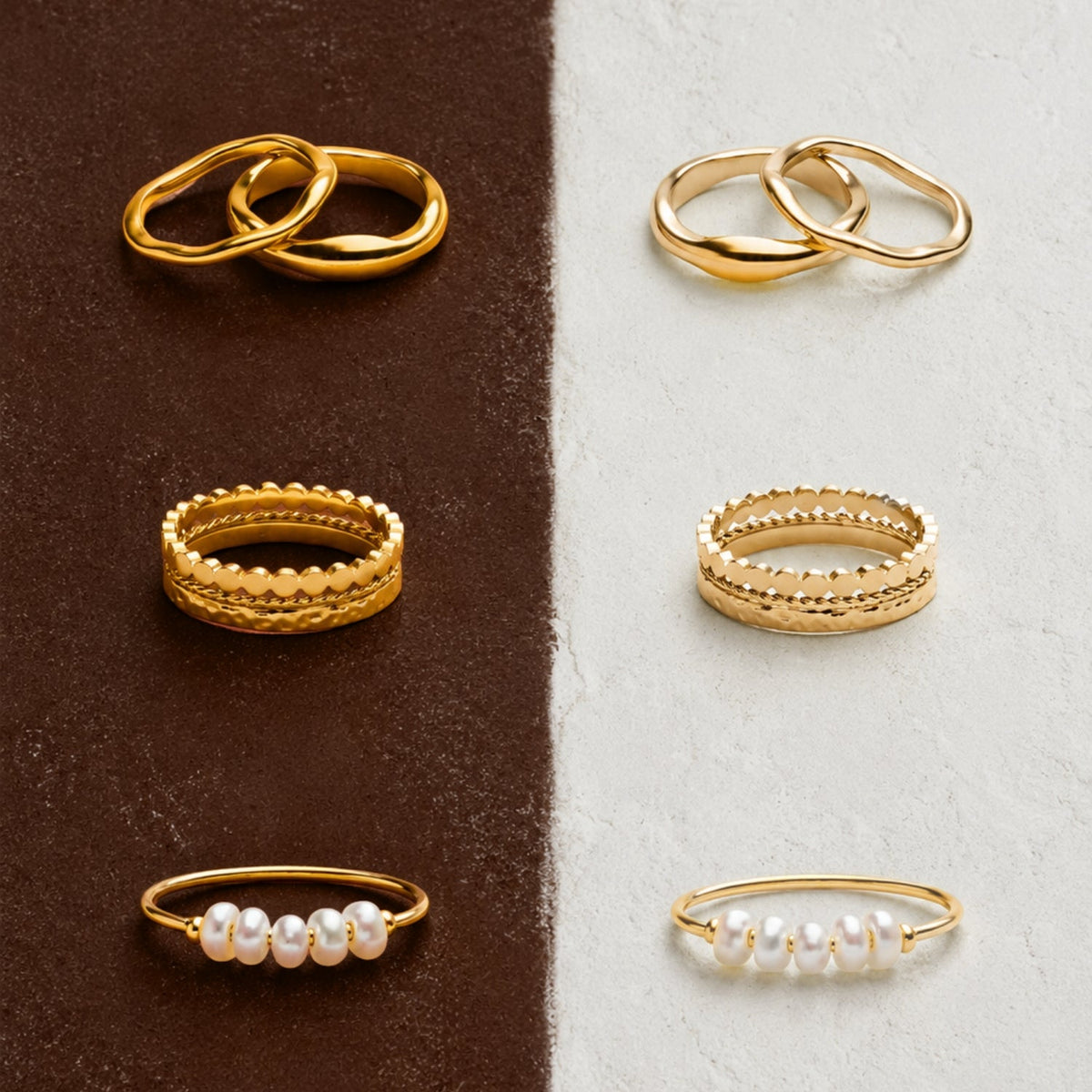 “Gemini” Stackable Ringen