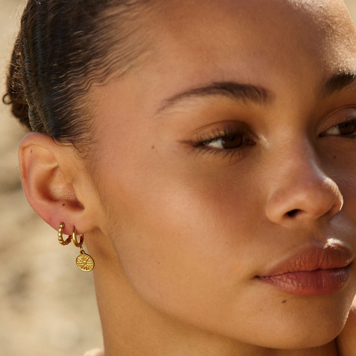 Beaded Hoops