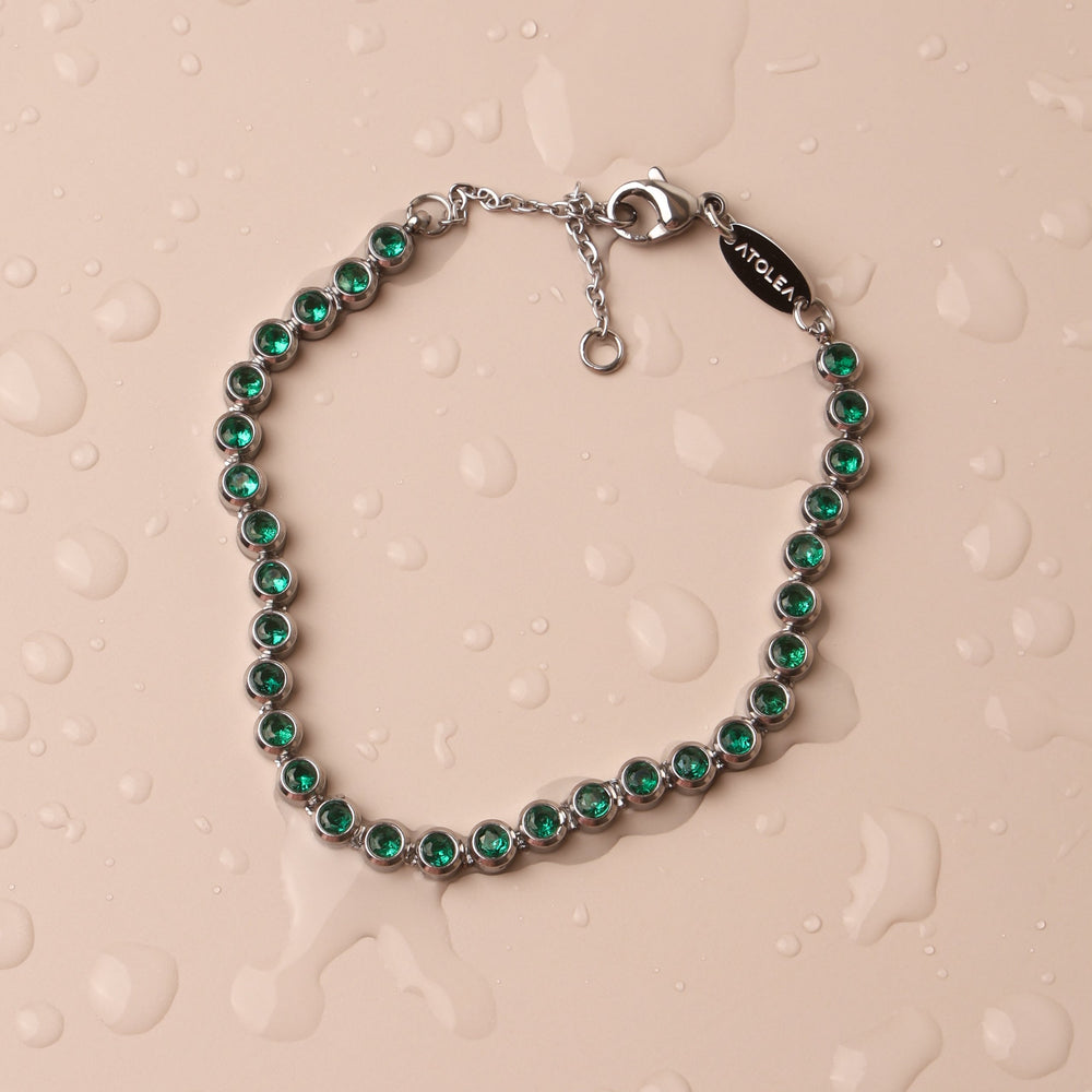 Groene Tennisarmband