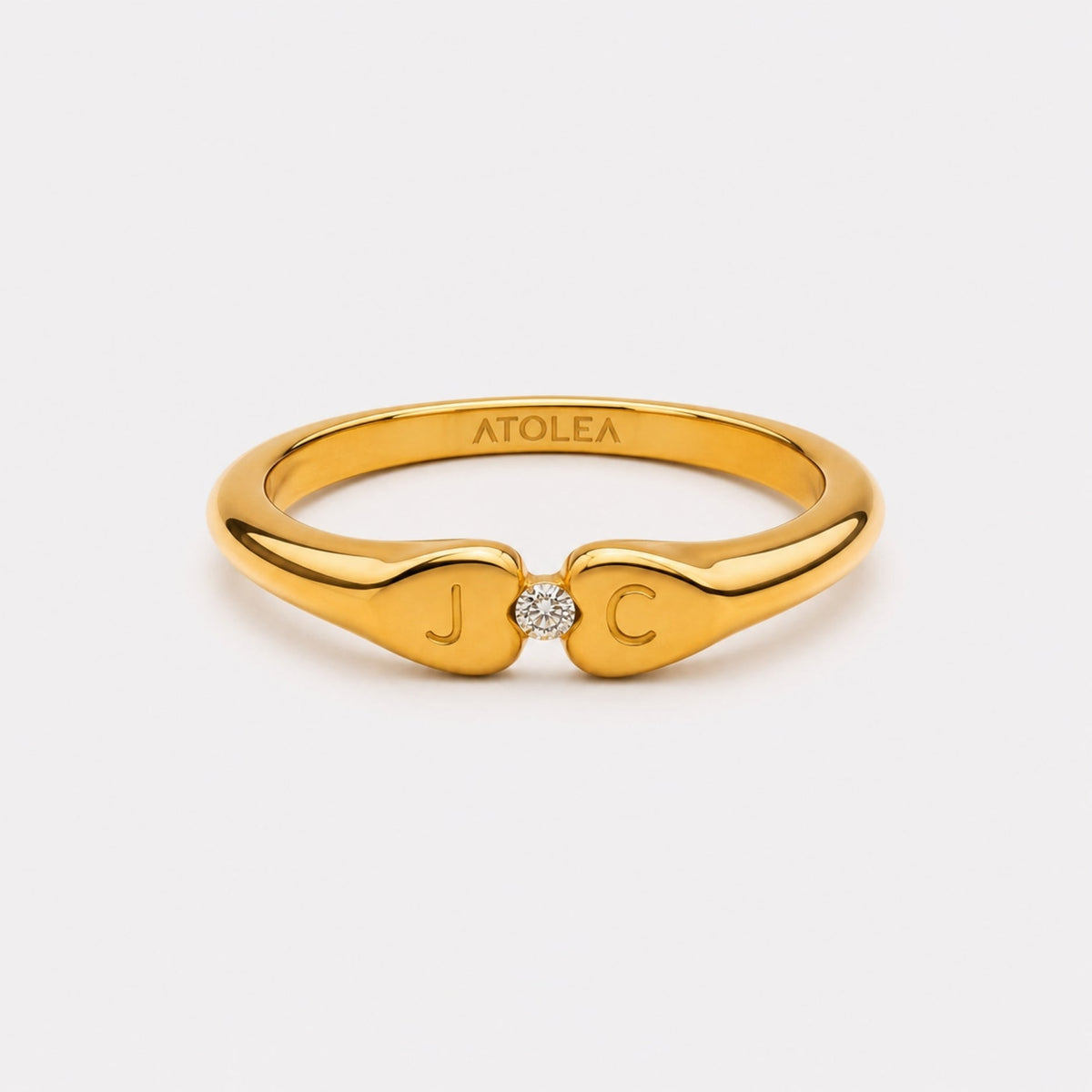 Crystal Ring met 2 Initialen