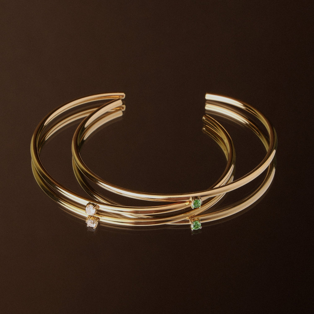Dunne Smaragd Cuff