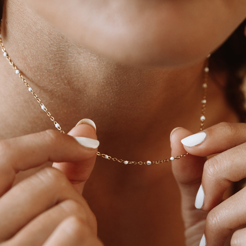 Witte Kralen Choker