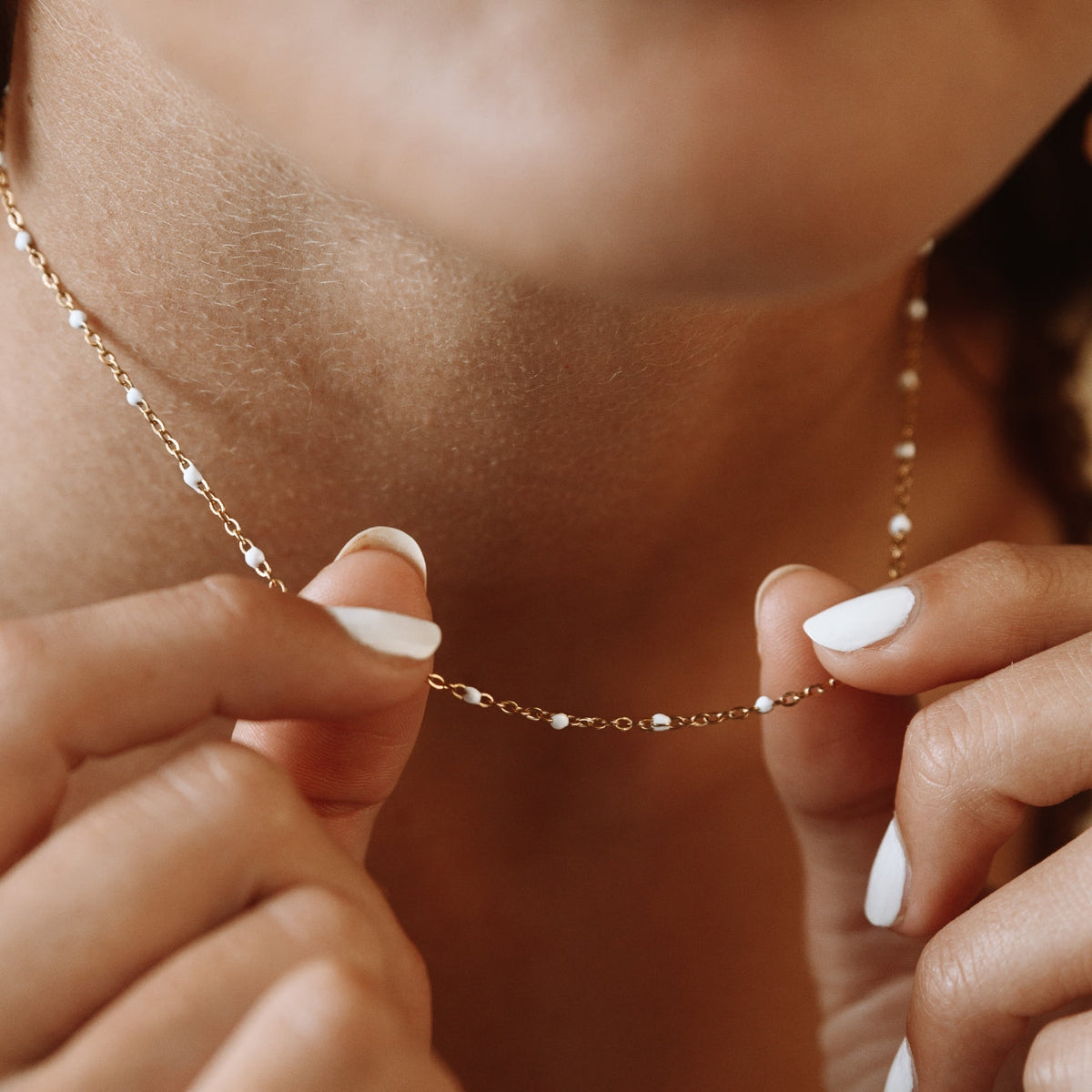 Witte Kralen Choker