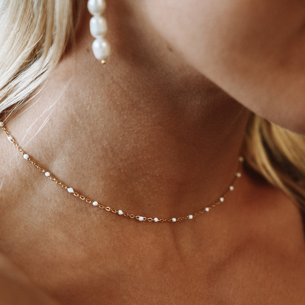 Witte Kralen Choker