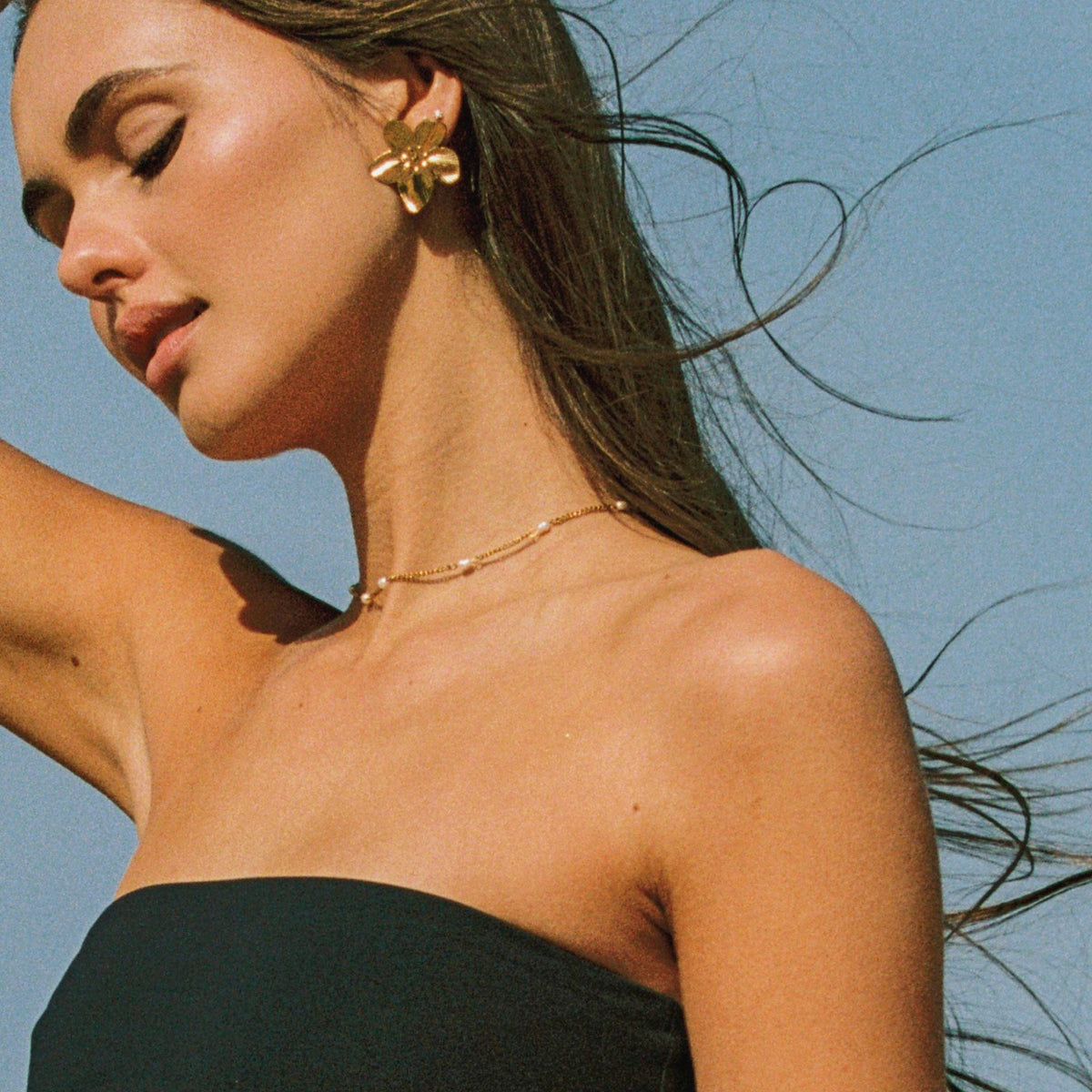 Dainty Gouden Parel Choker