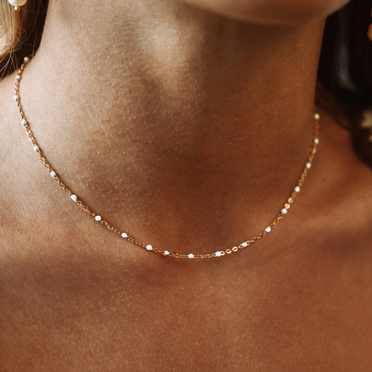 Witte Kralen Choker
